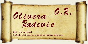 Olivera Radević vizit kartica